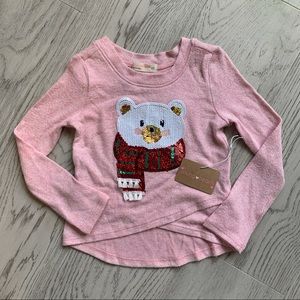 NWT YOUNG HEARTS | Pink Holiday Sweater Top